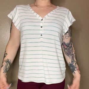 A.n.a Flowy Striped Top